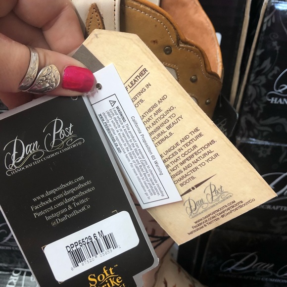 Ladies Dan Post custom boots bone wingtip NWT - Picture 5 of 5
